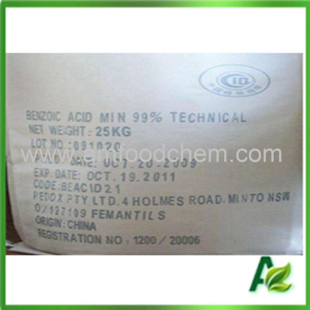 Raw Material Benzoic Acid Powder Food Preservatives Chemical Product CAS No65-85-0