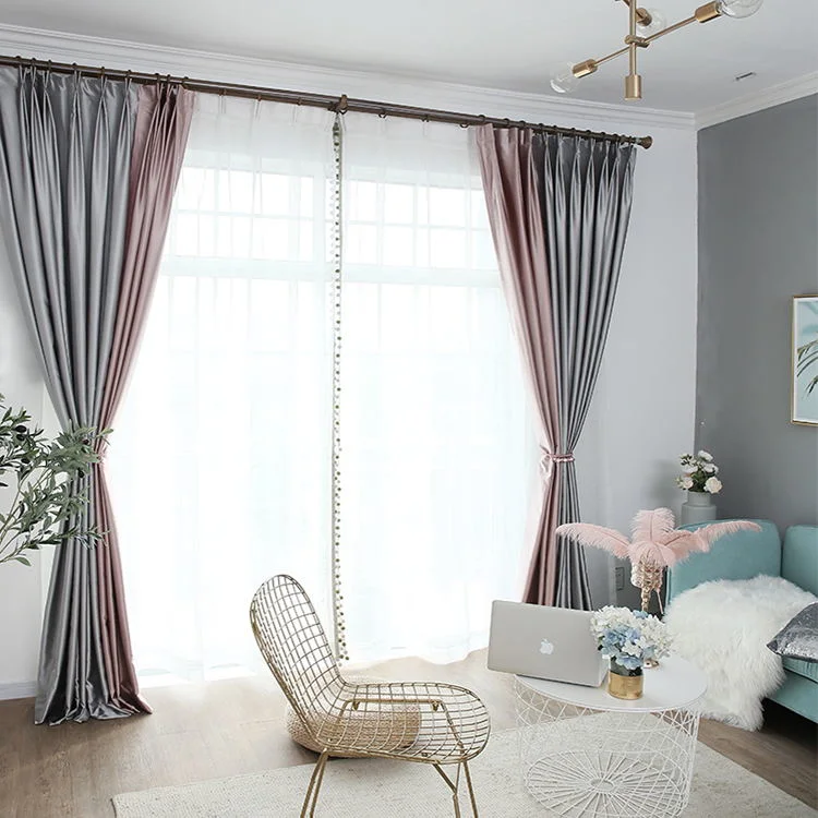 Quality Home High Precision Decorative Curtain Shower Hotel Lobby Curtains Cotton Fabric