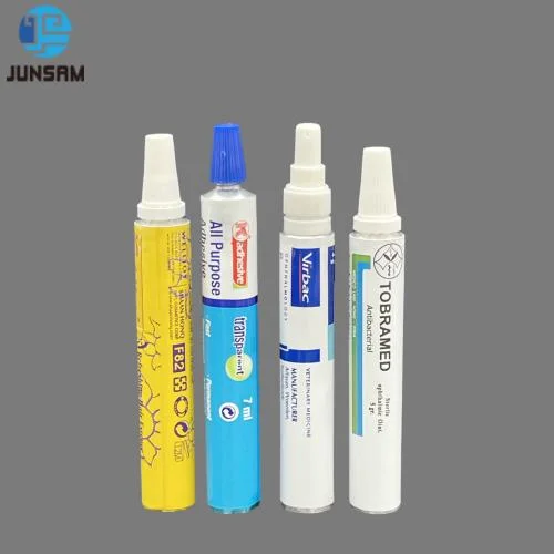 Short Leadtime 3.5g-5g Volume Eye Ointment Aluminium Collapsible Tube with Plastic Cap