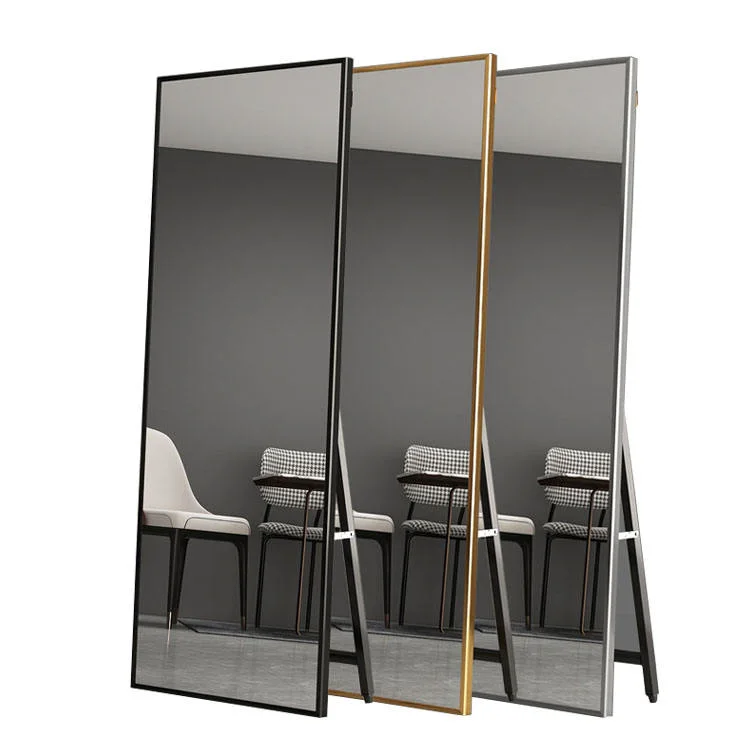 Full Length Mirror Gold Floor Clothing Store Fitting Mirror Beauty Bridal Shop Large Glass Mirror