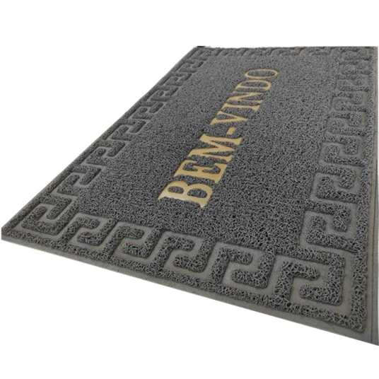 New Design Bemvindo PVC Coil Noodle Antislip Washable Front Door Mat Area Mat