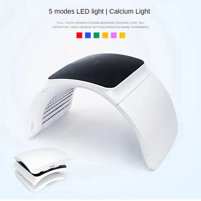 7 colores Luz blanqueando y rejuveneciendo Acne Luz LED plegable Cuidado de la piel