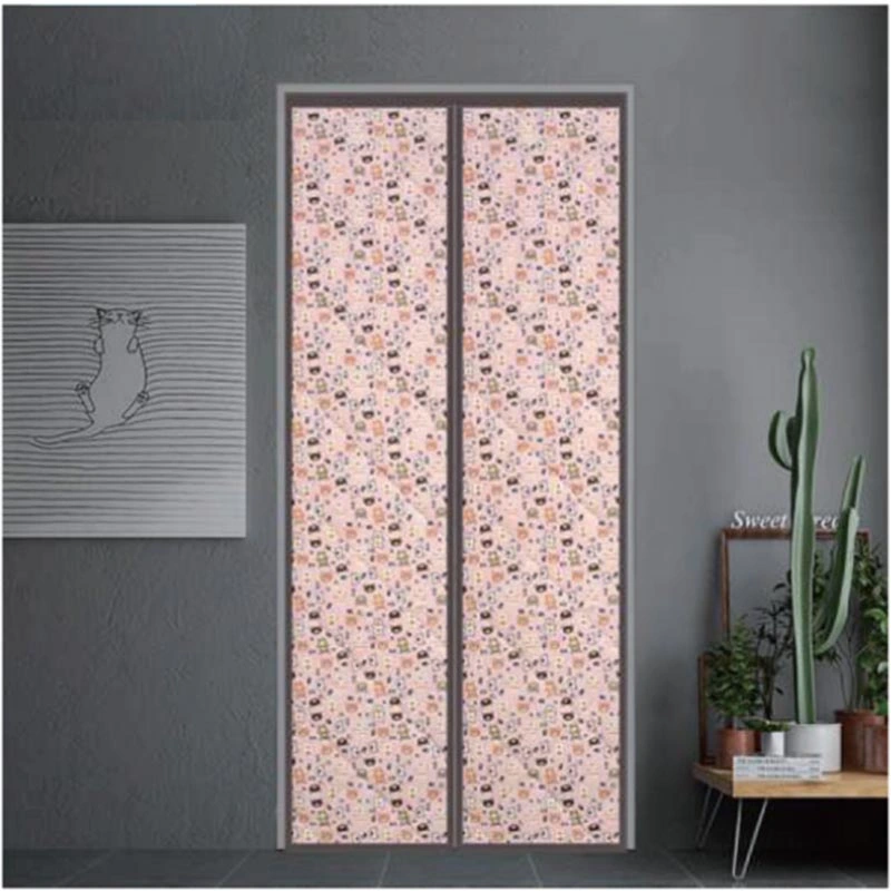 Upset to Keep Warm Silk Cotton Padded Door Curtain Magnetic Thermal Insulated Door Curtain