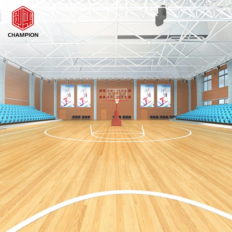 Hot Second-Hand or New Hard 20m*2m*4.5mm PVC Football Stadium Flooring Wood Grain Building Material