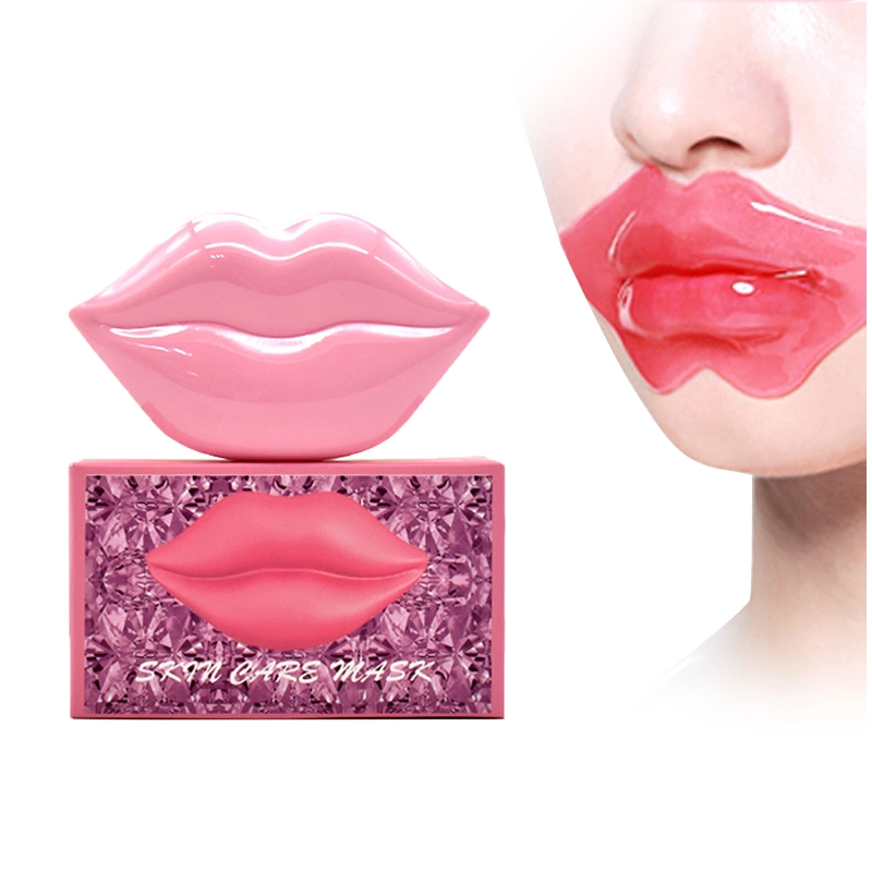 Wholesale/Supplier Pink Moist Cosmetic Lip Patches Collagen Crystal Lip Enhancement Gel Patches Can Be Customized Private Logo