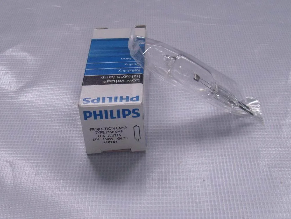 Philips Halogen-Projektionslampe mit Niederspannung, Glühlampe 7158xhp 24V 150W G6,35 410207