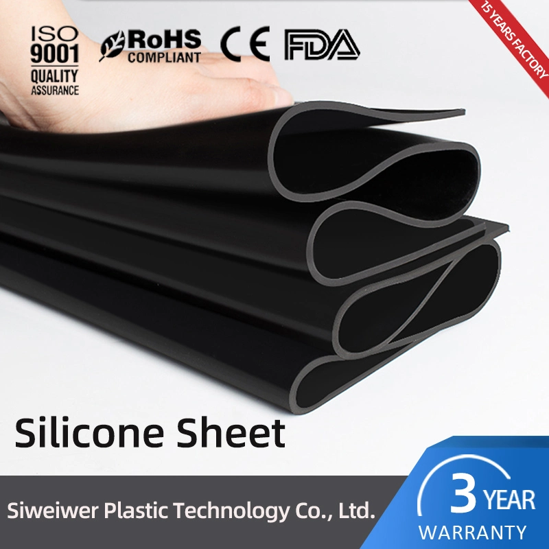 Factory Custom Width 1.2/1.5/2.2m Anti-Slip Silicone Gasket Rubber Sheet