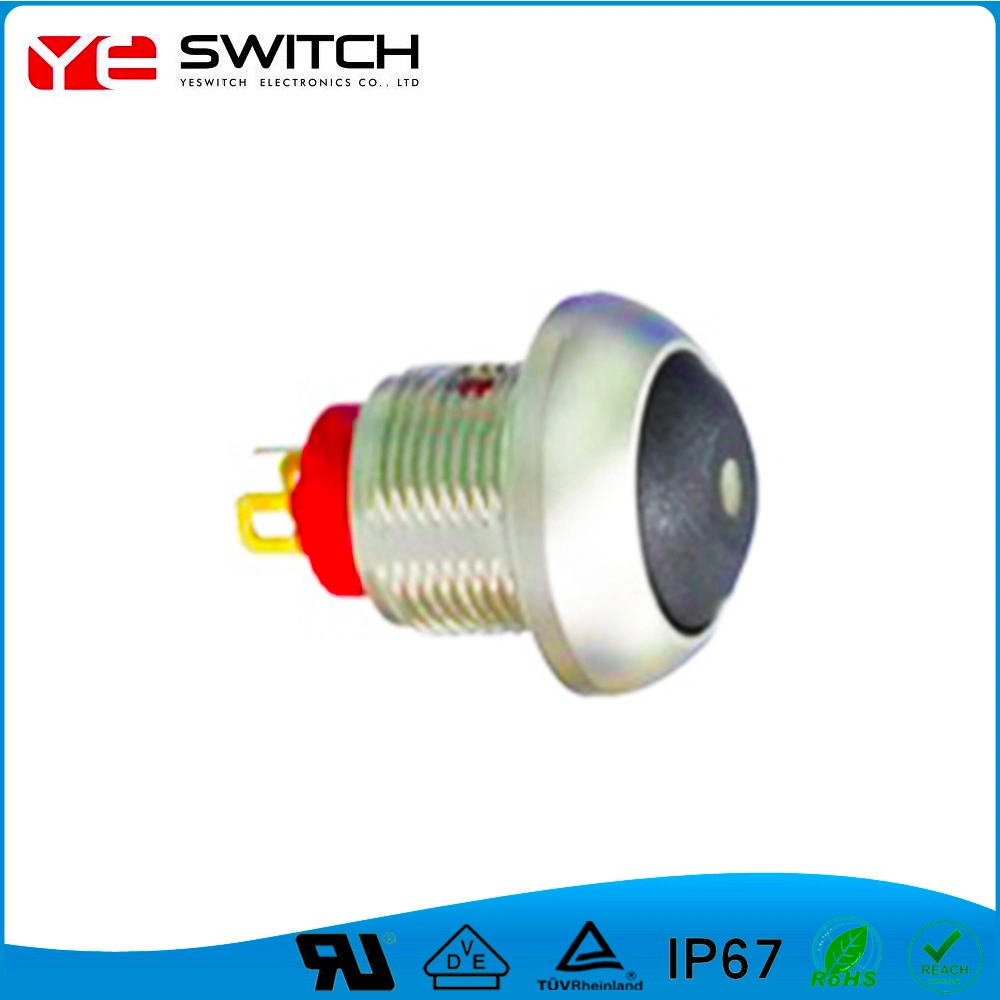 Electronic Waterproof Metal Push Button Switch with LED Light