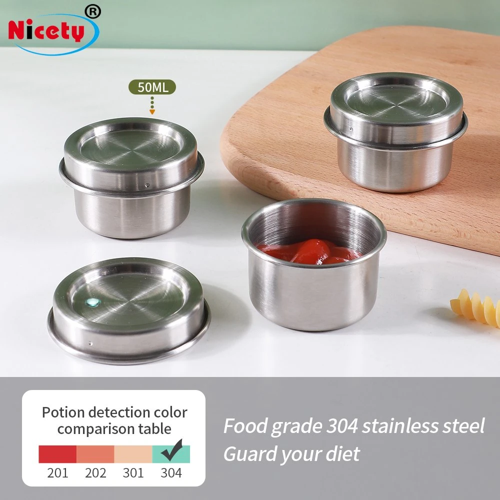 Kitchen Outdoor Small Capacity Food Canisters with Stainless Steel Lids, Food Storage Containers