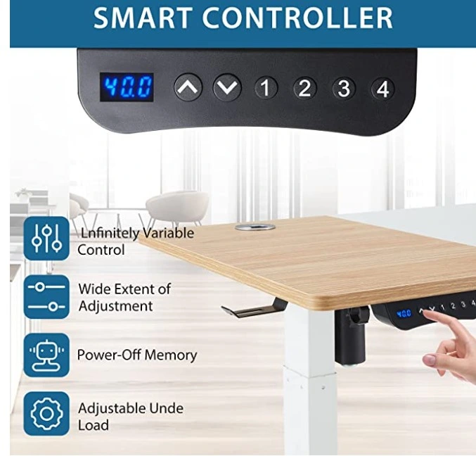 Elevación Icockpit mesa permanente de un motor eléctrico de escritorio regulable en altura regulable en altura sentarse Stand Soporte de escritorio de escritorio