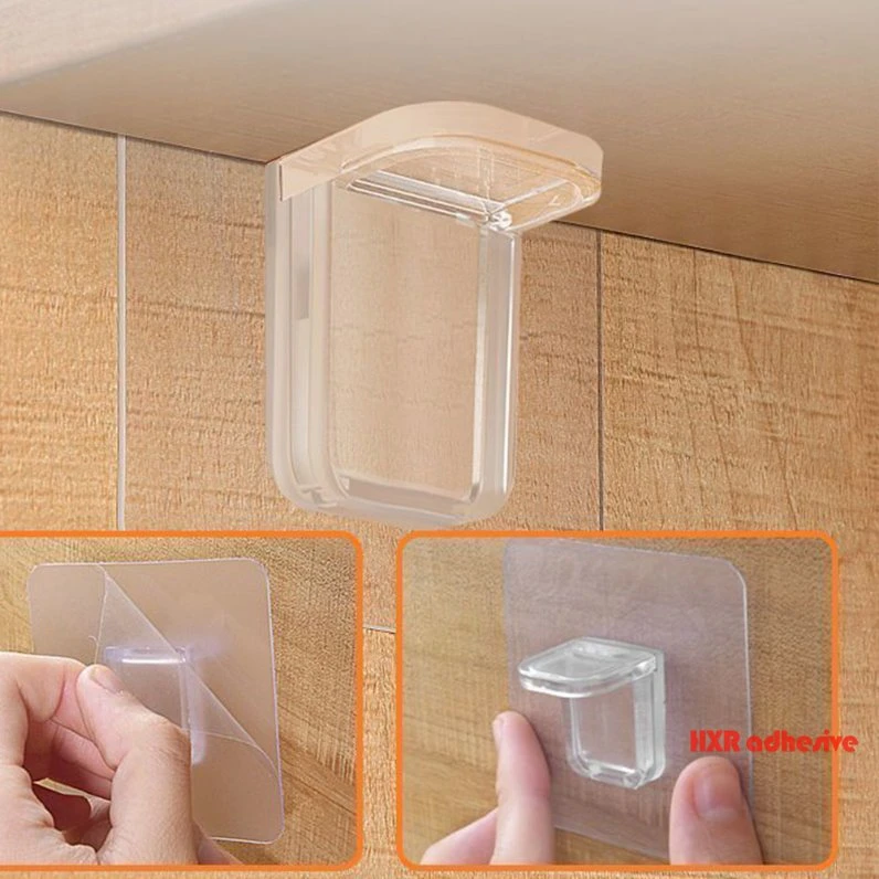 Punch-Free Strong Wall Mounted Self-Adhesive Hooks Bracket Closet Hanging Accessories