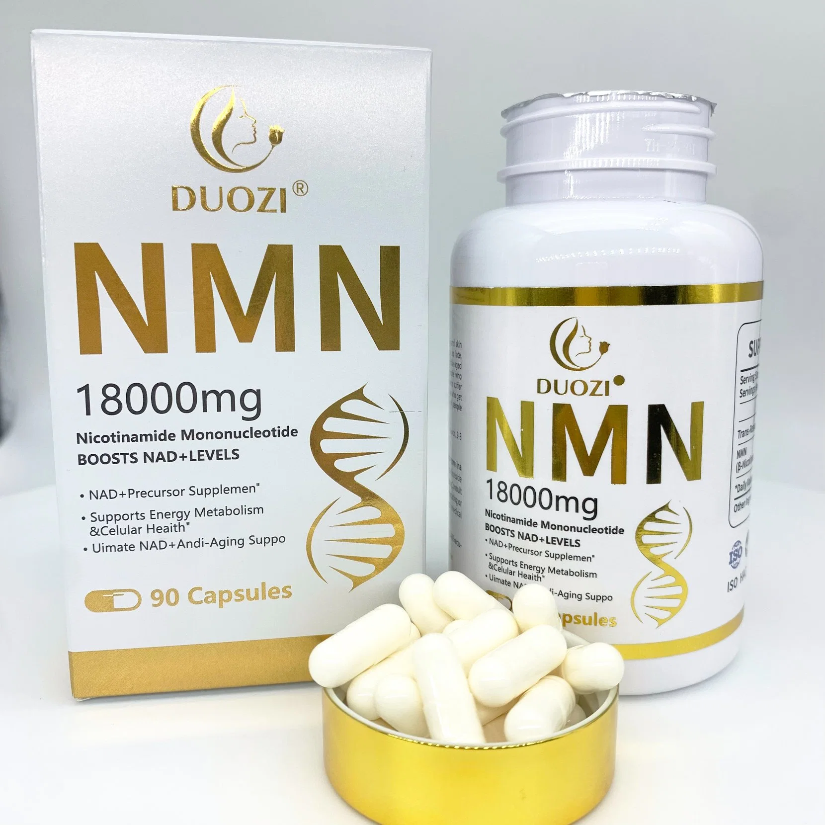 New OEM Factory Price Private Label Logo Hot Selling Supplements Healthcare Nmn 18000mg 90 Capsules