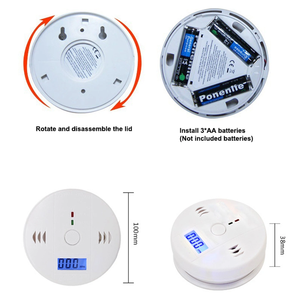 Battery Operated Home Use Digital Carbon Monoxide Alarm Detector