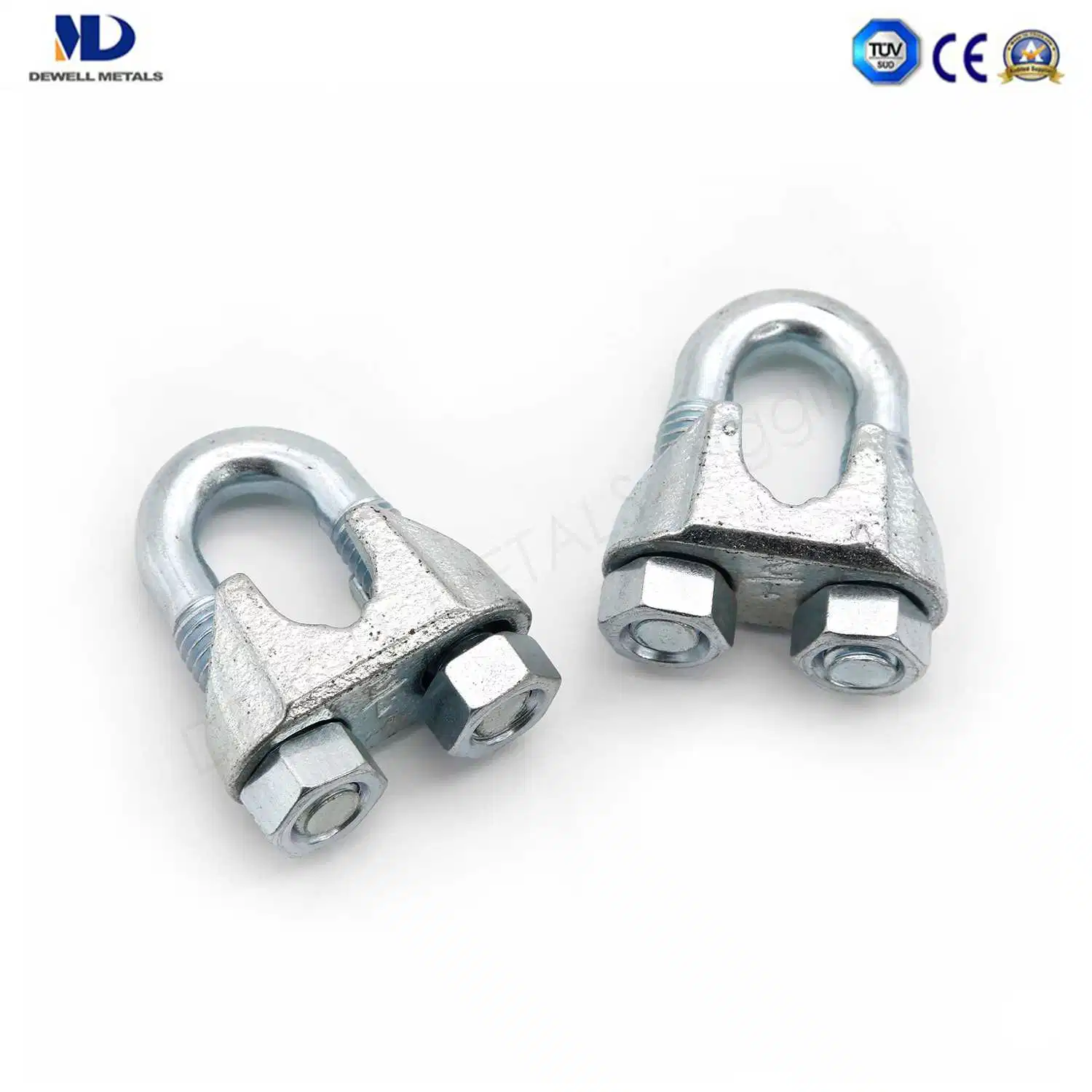 professional Manufacturer of Zinc Plated Clamp Casting Malleable Iron DIN741 Wire Rope Clips with Groove