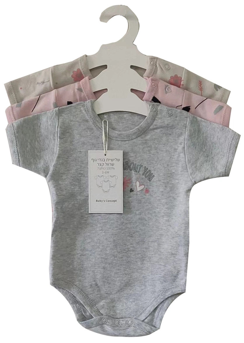 100% Baumwolle Kurzarm Baby Body Babykleidung Babykleidung