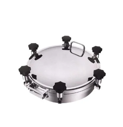 Sanitary Hygienic Stainless Steel SS304 Pressure Circular Round Manway Manhole Cover