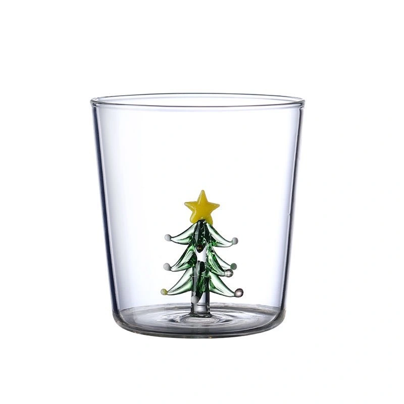 Stereoscopic Animal Christmas Tree Glass Creative Tall Glass Wholesale Red Wine Glass Light Luxury Type Christmas Gift Custom Cup
