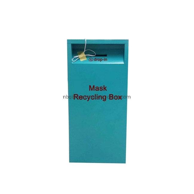 Hospital Medical Abandoned Masks Placed Public Garbage Waste Mask Collection Box Recycle Bins Steel Locker