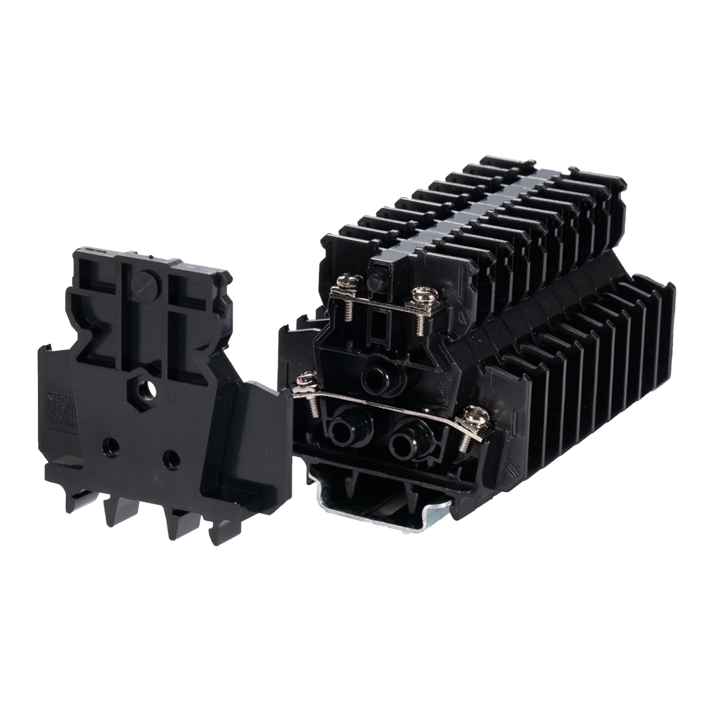 DIN Rail Double Level Terminal Block for Ring Connector AWG22-16