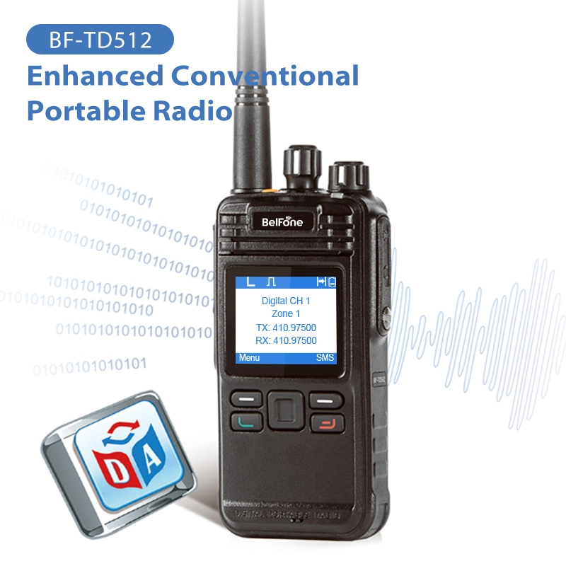 Belfone Bf-Td512 Orginal Radio bidireccional portátil UHF Walkie Talkie encriptado