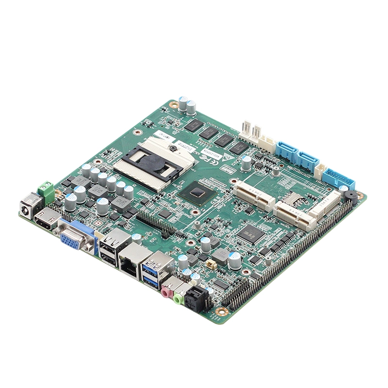 Onboard I3-4000mq CPU 5th Broadwell-H Qm87 6*COM Industrial Mini Itx Motherboard