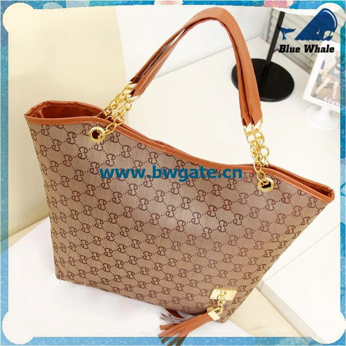 Bw1-069 Tote Type Leather Bags Black Sport Bag Handbag Women