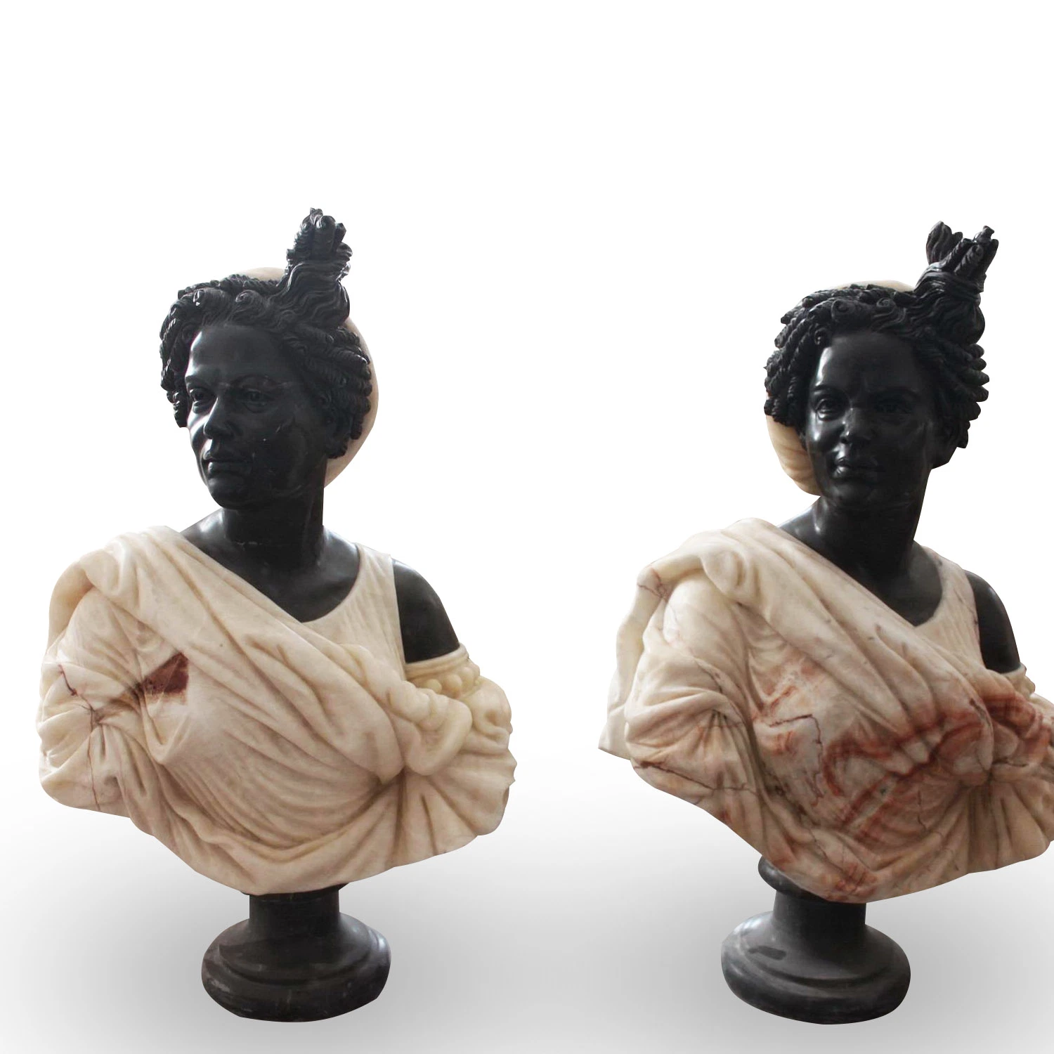 Natural Black Marble Bust Sculpture