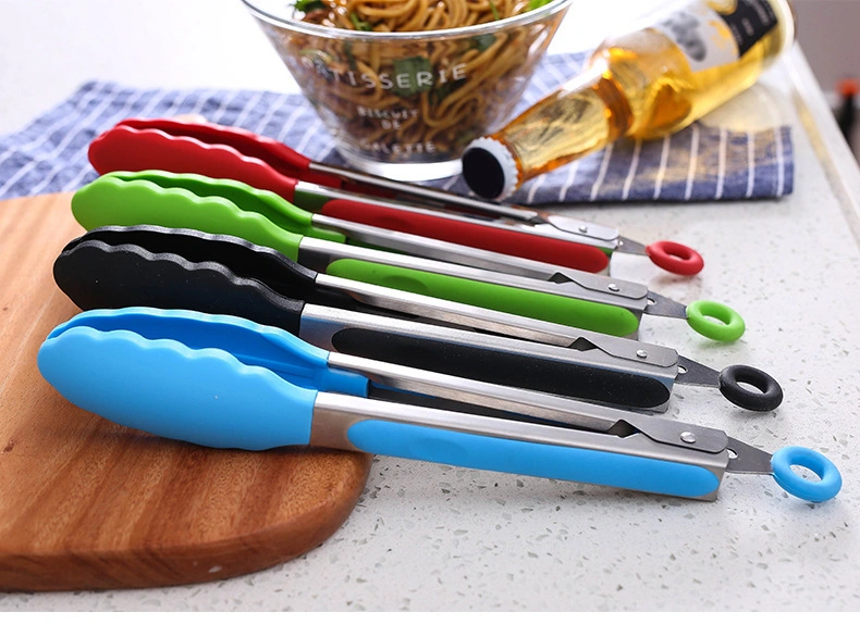 Stainless Steel and Silicone Food Clip Kitchen Tool BBQ