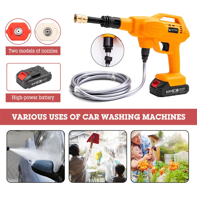 21V Electric Washer with 3.0ah Battery Powered Cordless Power Pressure Washer