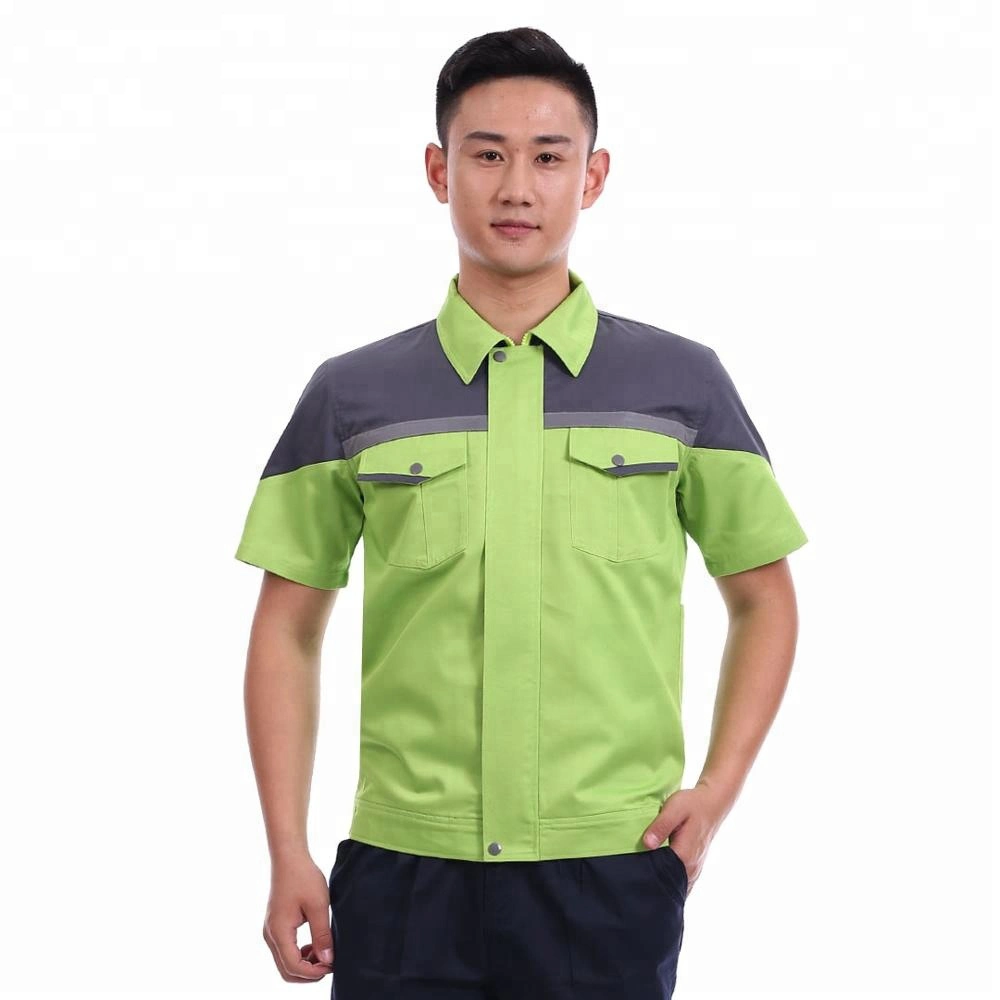 OEM 100% Cotton Work Clothes Uniform Short Sleeve Work Clothes