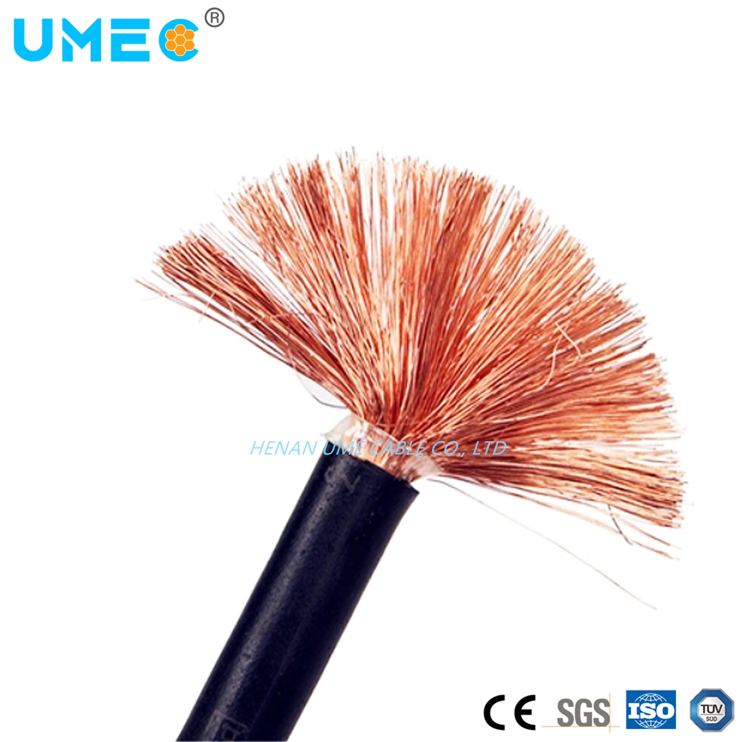 Electric Arc Welding Cable Soft Copper Conductor PVC Elastomers Insulation H01n2-D Electric Cable