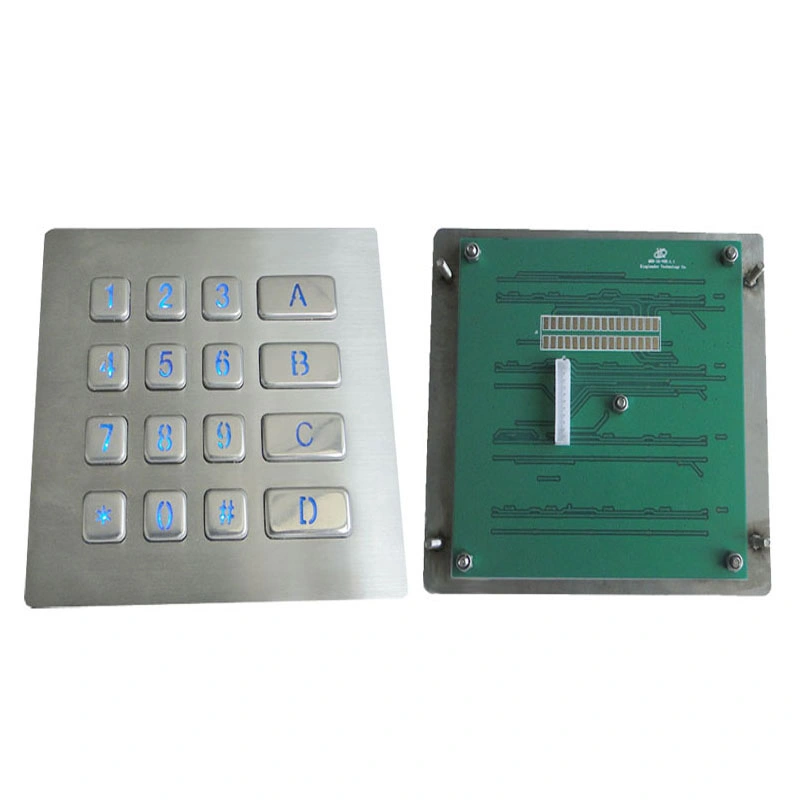 16 Full Travel Backlight Keys Metal Keypad