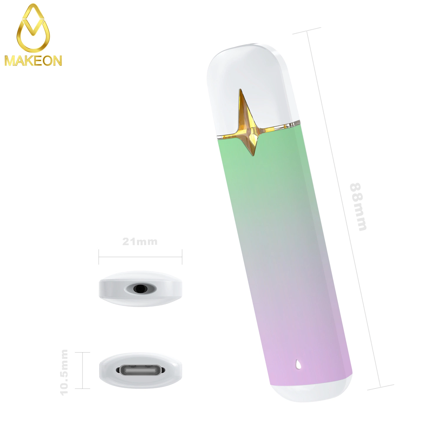 Makeon 1.0ml Dx Live Resin Rosin Thick Oil Tank Pod Cart 1 Gram Empty Disposable/Chargeable vape Vape Custom Pen Puff Bar OEM Design