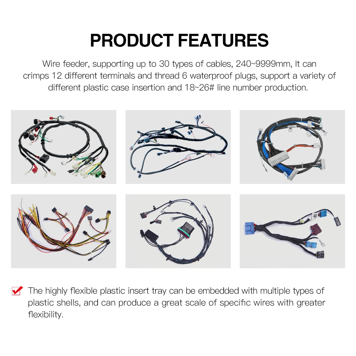 Todo Poderoso Mazo de cables de terminal de procesamiento engastado y máquina de inserción