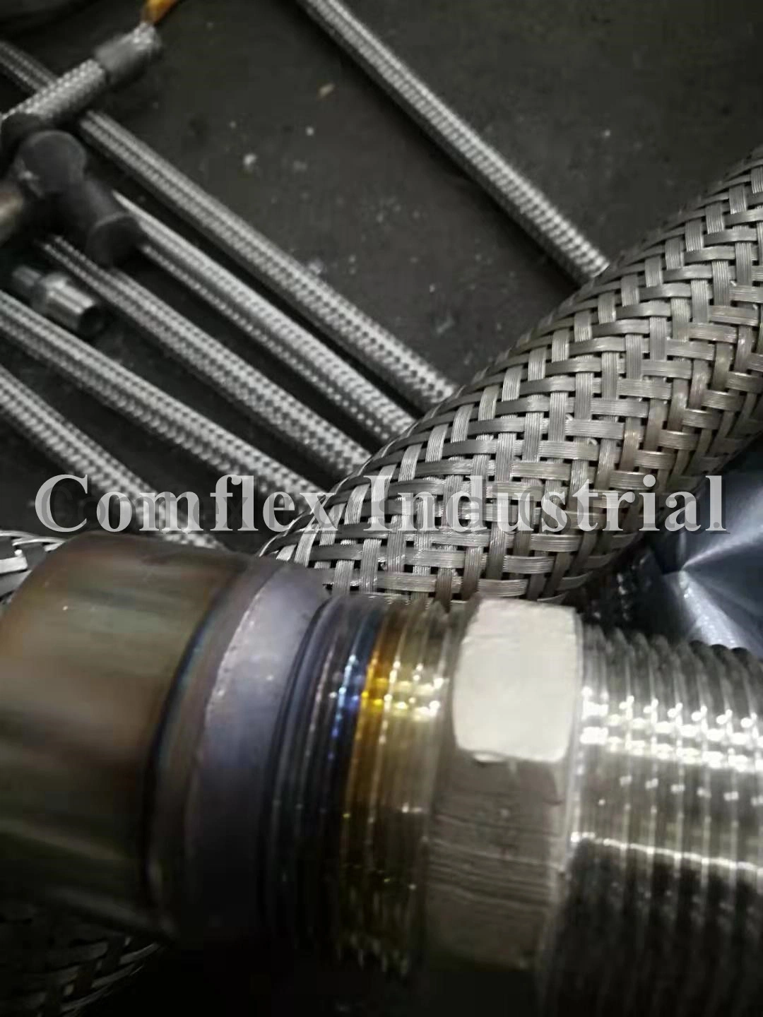 Fully Automatic Flexible Metal Hose Fittings / Pipe End Welding Machine