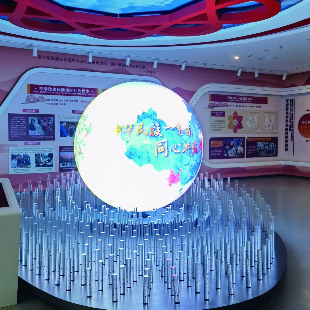 Diameter 0.5m pH2 RGB Indoor Full Color 360 Degree Dynamic Viewing Angle Custom Made Sphere Football Shape LED Display