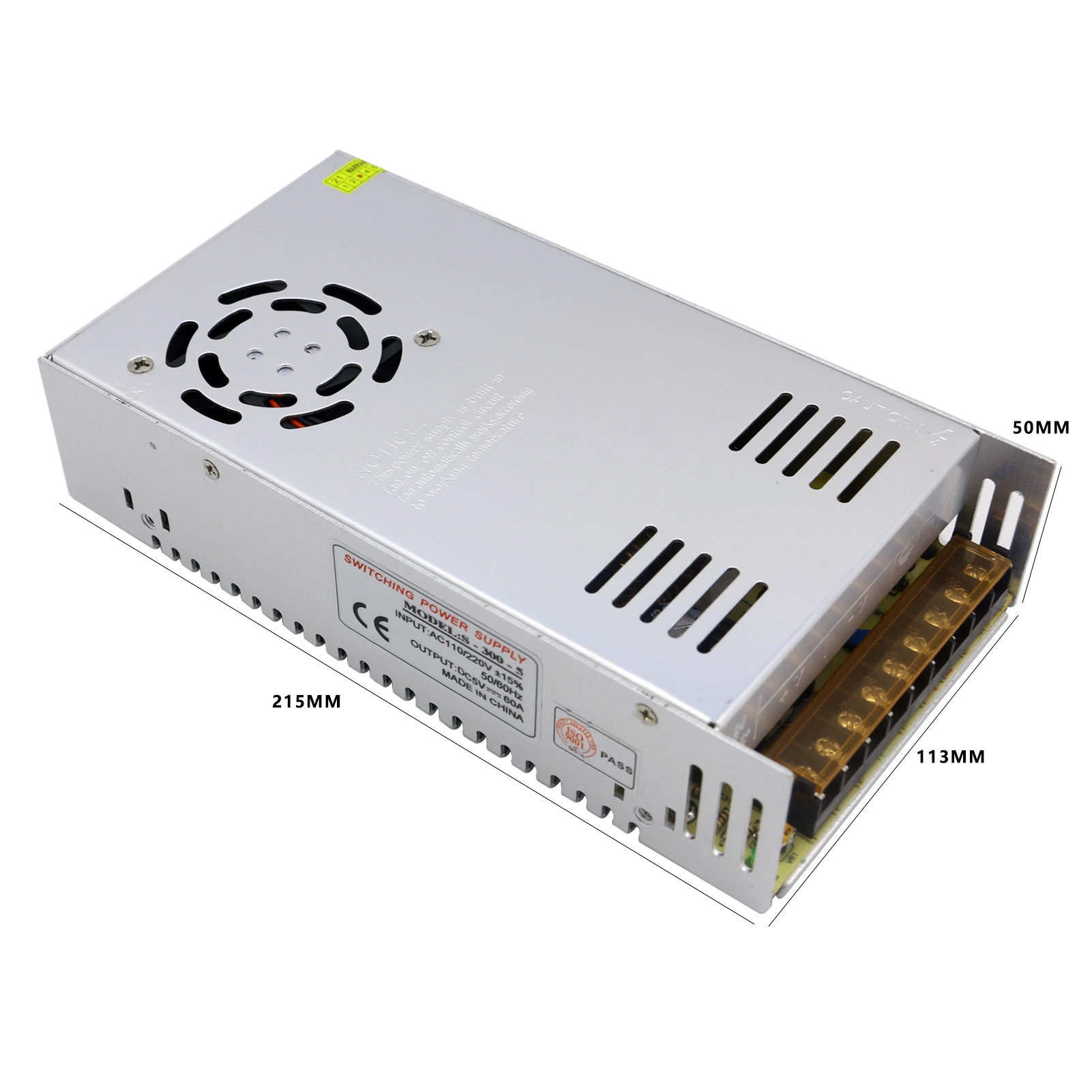 SMPS 300W AC 220V para 5V DC 60uma fonte de alimentação Comutação Industrial