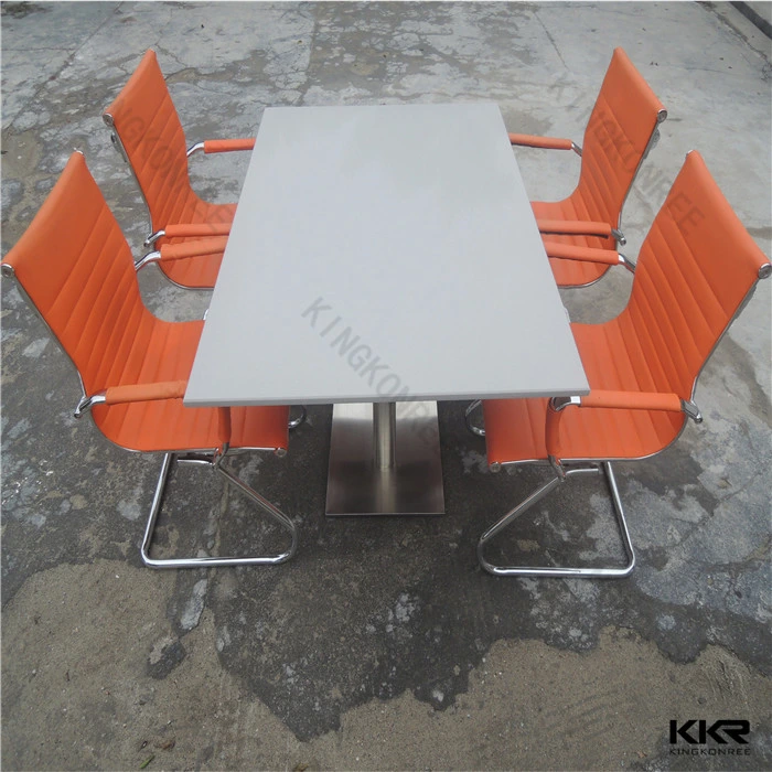 Kingkonree High Quality Modern Chairs Solid Surface Dinner Table