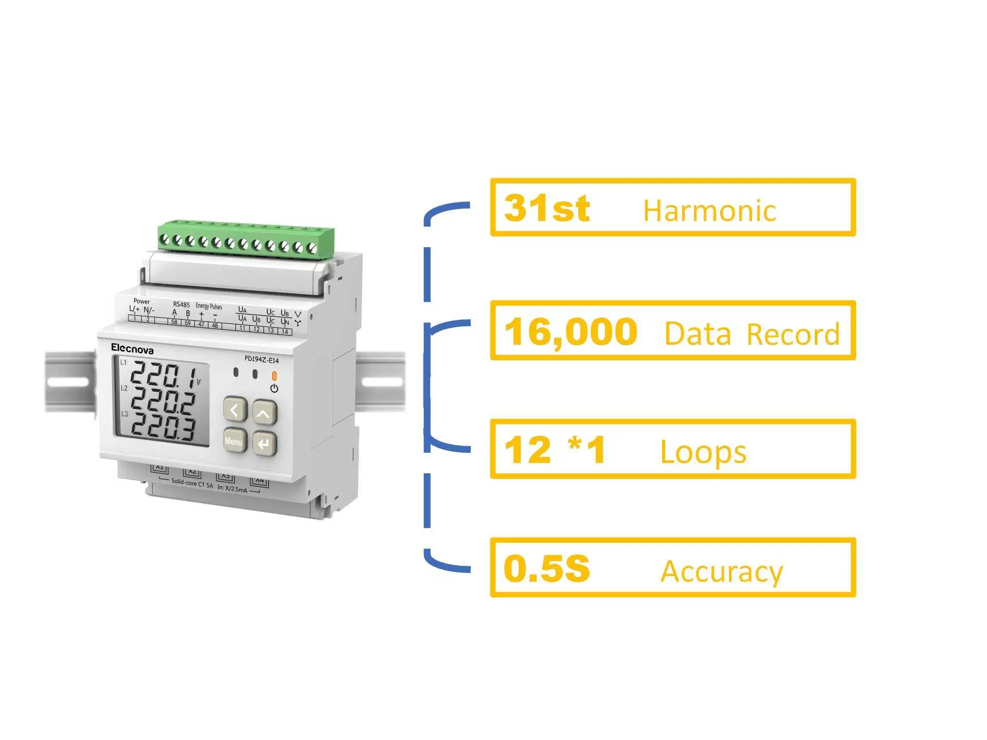 Multi-Circuit 3 Phase All Parameter Measuring Digital Power Meter Price