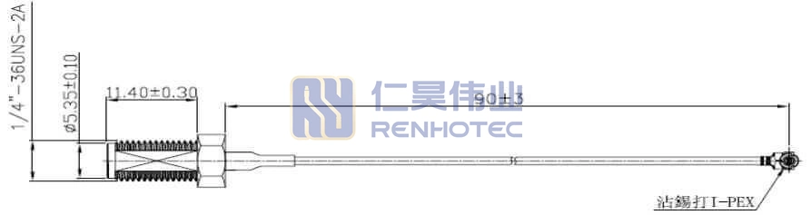 SMA Cable Assembly Female Bulkhead to Ufl Ipex Cable 1.13