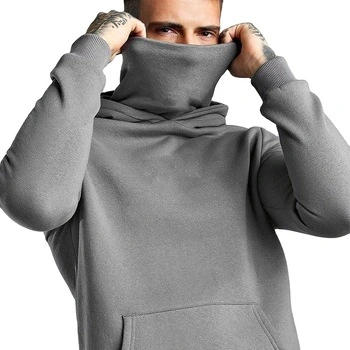 Wholesale Custom Logo Masked Hoodies Fashion Oversize Hoodies Sports Solid Long Sleeve Winter Hooded Sweatshirts Men Clothing