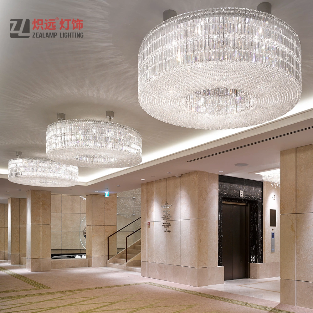 Hotel Large Crystal Project Lighting LED Fixture Decorative Lamp