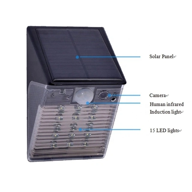 La sécurité sans fil Caméra de vidéosurveillance avec panneau solaire Projecteurs Powered IRP