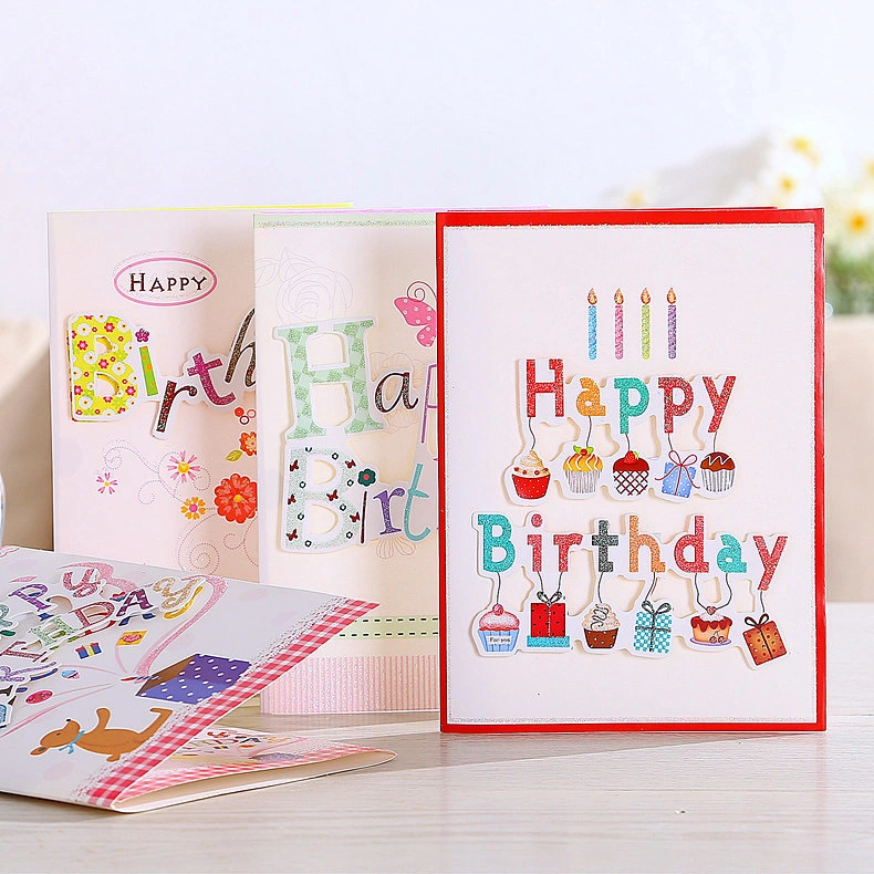 Square Warm Carton Packaging Music Greeting Card Pop up Jl-G1002