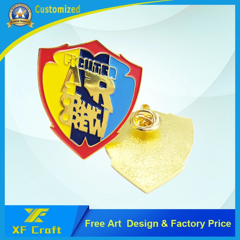 Professional crachás de Polícia Personalizado Emblema de metal duro suave de forma de onda de esmalte acessórios de decoração artesanal de Promoção de Pin de lapela de logotipo para Loja Dom (BG61-A)
