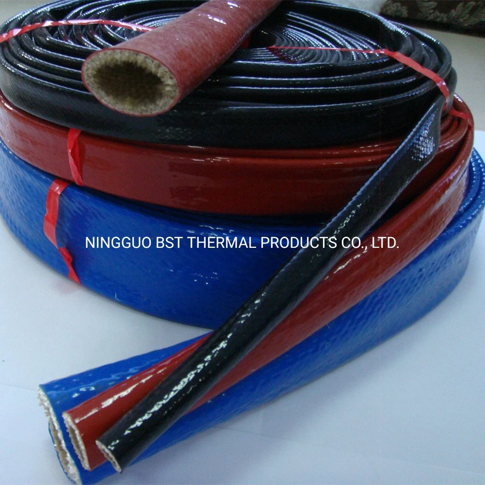 Fuel Line Oil Rubber Hose High Temperature Insulation Products Thermal Fire Armor Silicone Coated Fiberglass Fire Sleeving Protective Heat Shield Sleeve