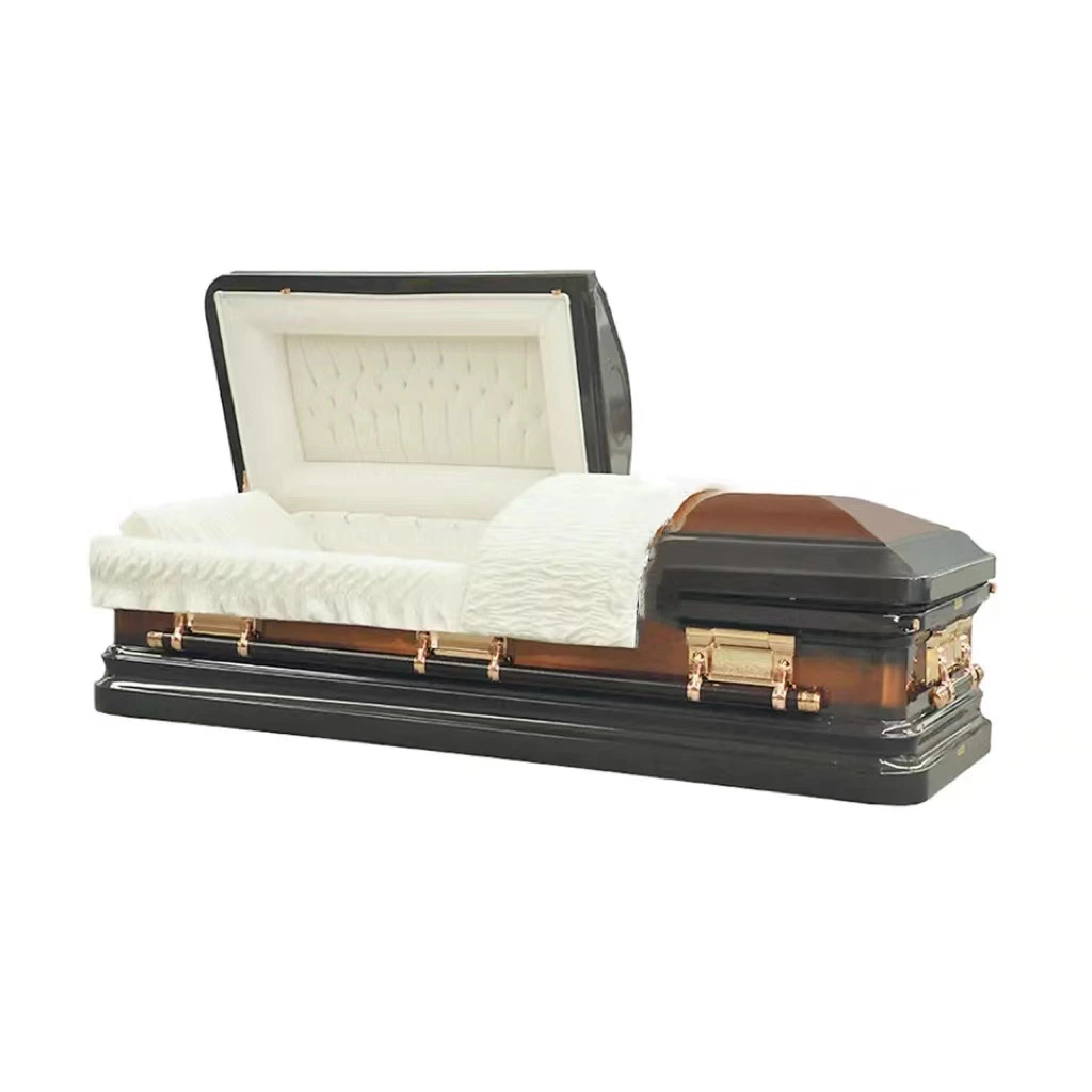 American Casket Solid African Mahogany Wood Coffin Low Price Wholesale Wooden Caskets and Cofins