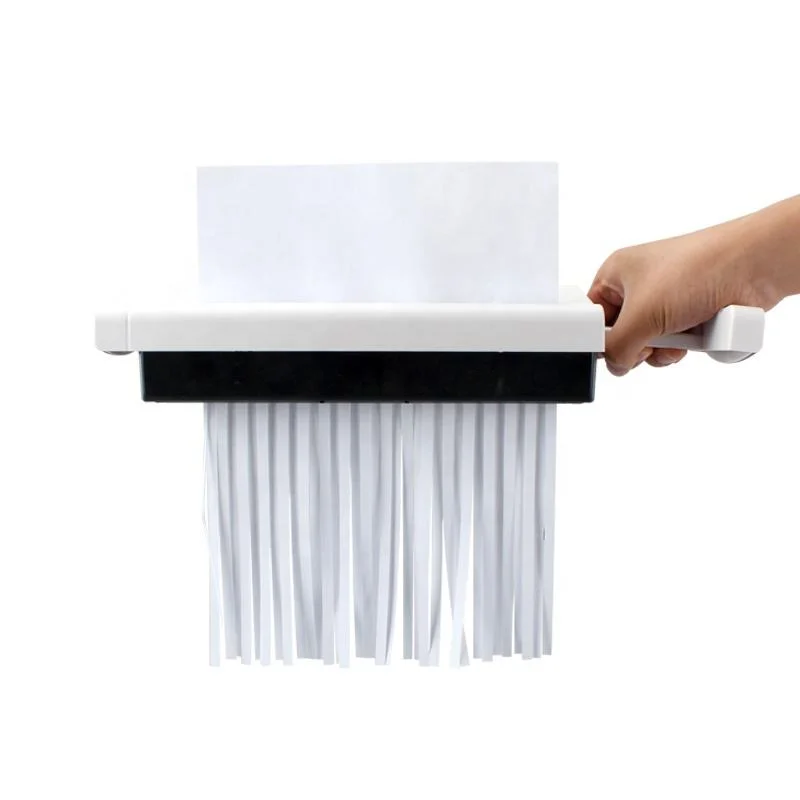 Office Using Mini Portable Paper Shredder for Strip-Cut