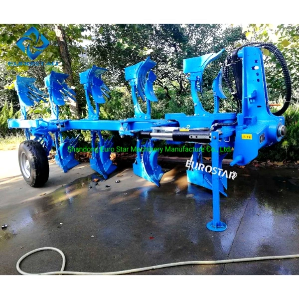 La anchura de trabajo 2.25m 1LF-545 voltear el arado de 180-240hidráulico del tractor agrícola HP presentó la parrilla de la Maquinaria Agrícola Pesado arado de disco de arado giratorio Paddy