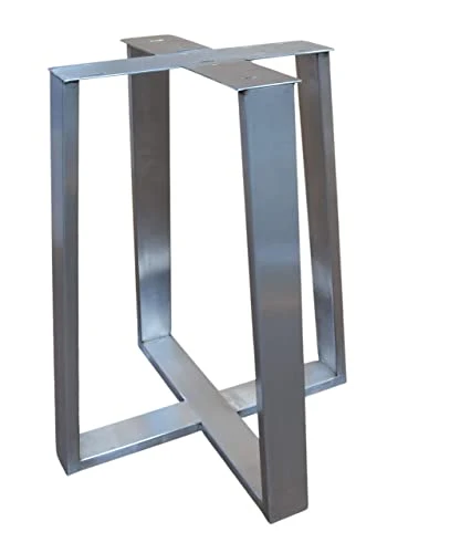 Customized Trestle Pedestal Style Table Tubing Metal Base to Support Wood, Stone or Glass Tops